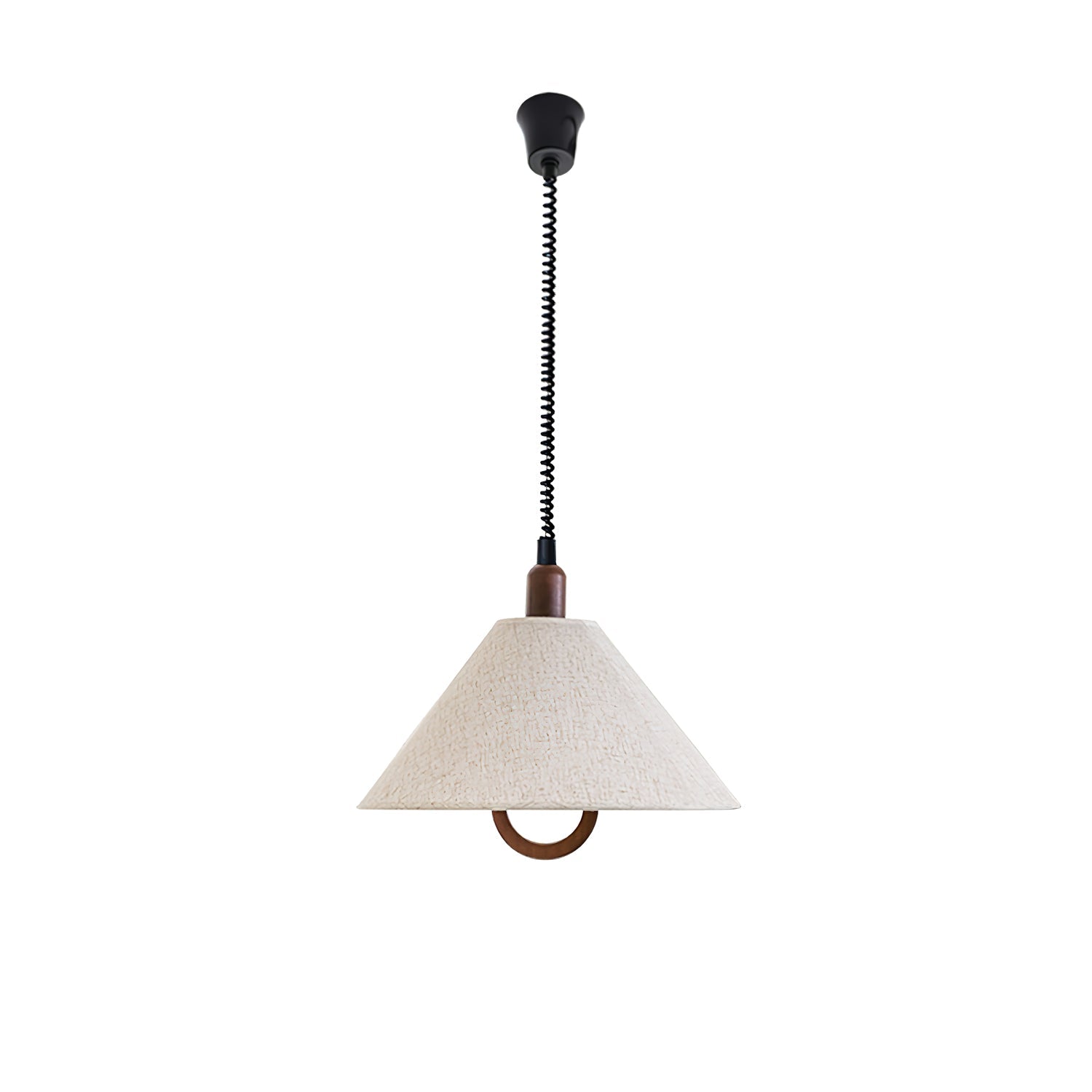 Alcaria Premium Nordic Art Fabric Wood Pendant Lamp-Neutral Decor