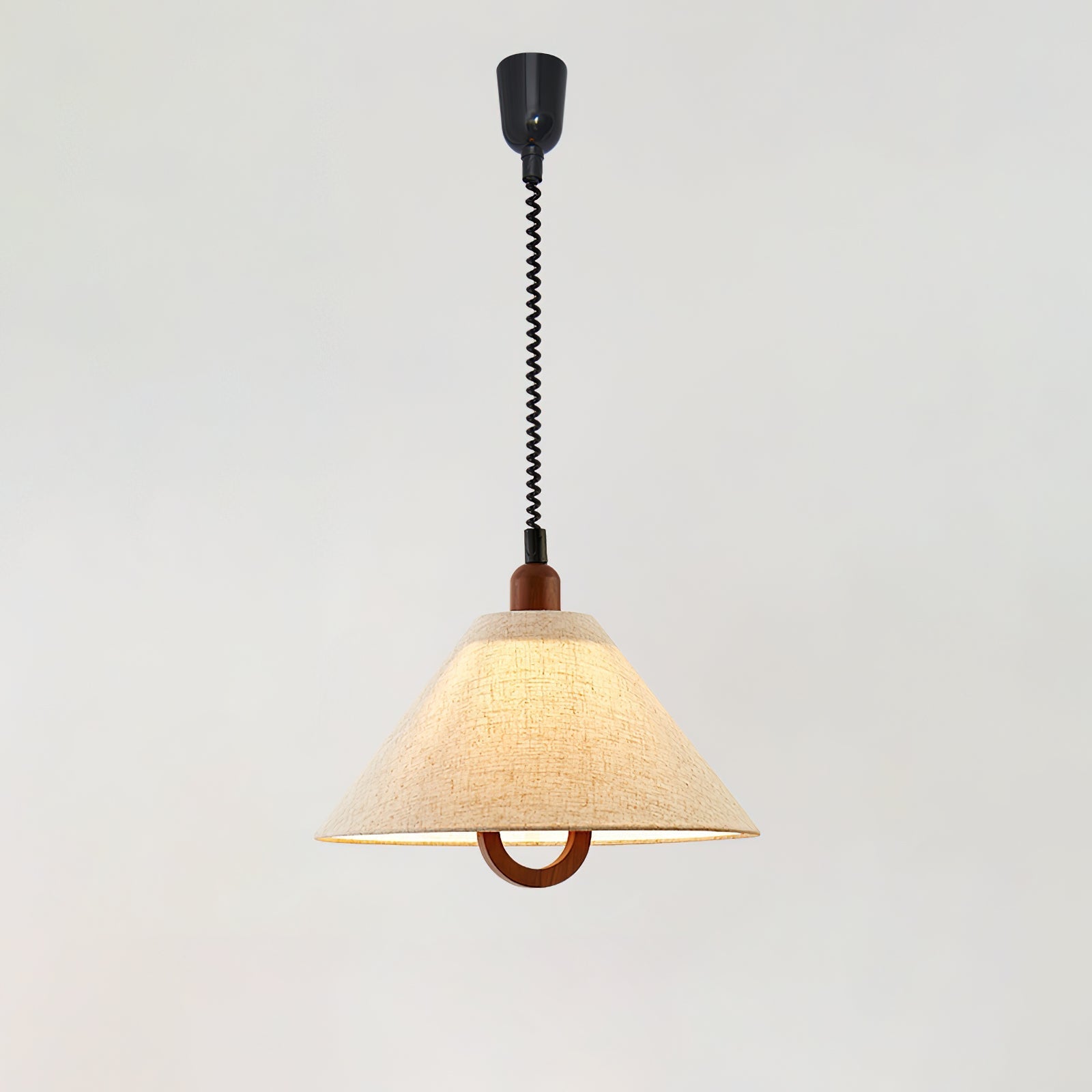 Alcaria Premium Nordic Art Fabric Wood Pendant Lamp-Neutral Decor