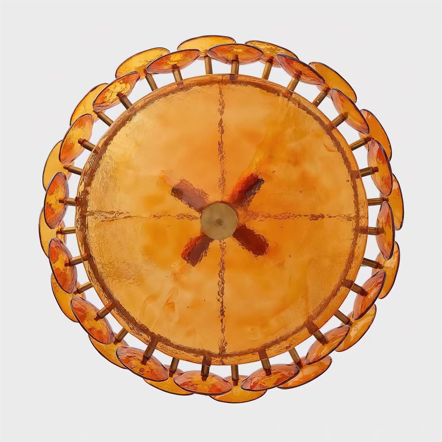 Ventilo Amber Glass Chandelier-Neutral Decor