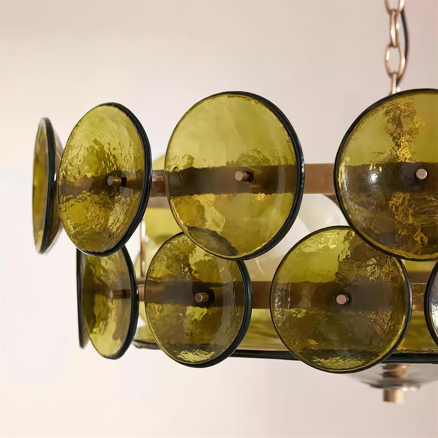 Ventilo Amber Glass Chandelier-Neutral Decor