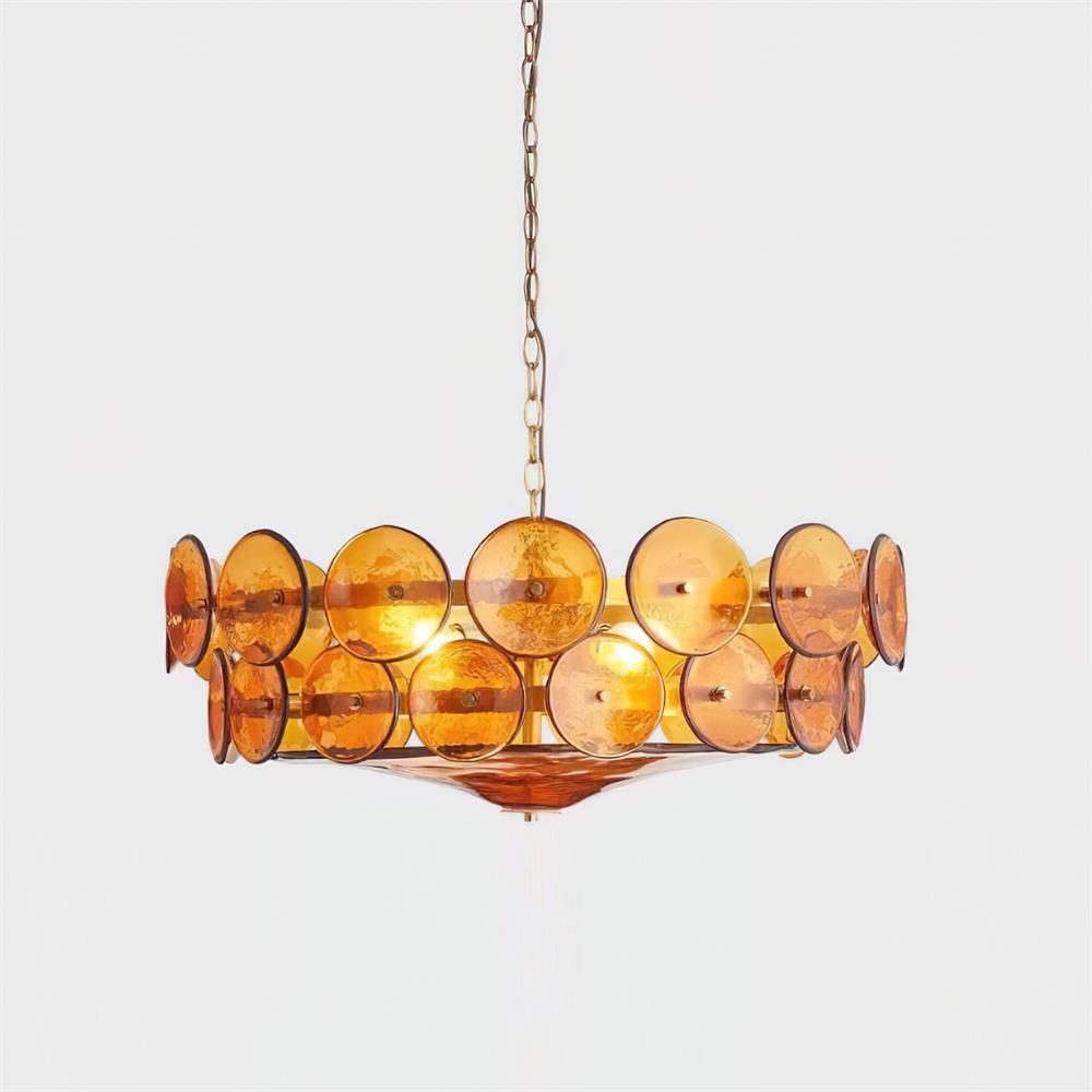 Ventilo Amber Glass Chandelier-Neutral Decor