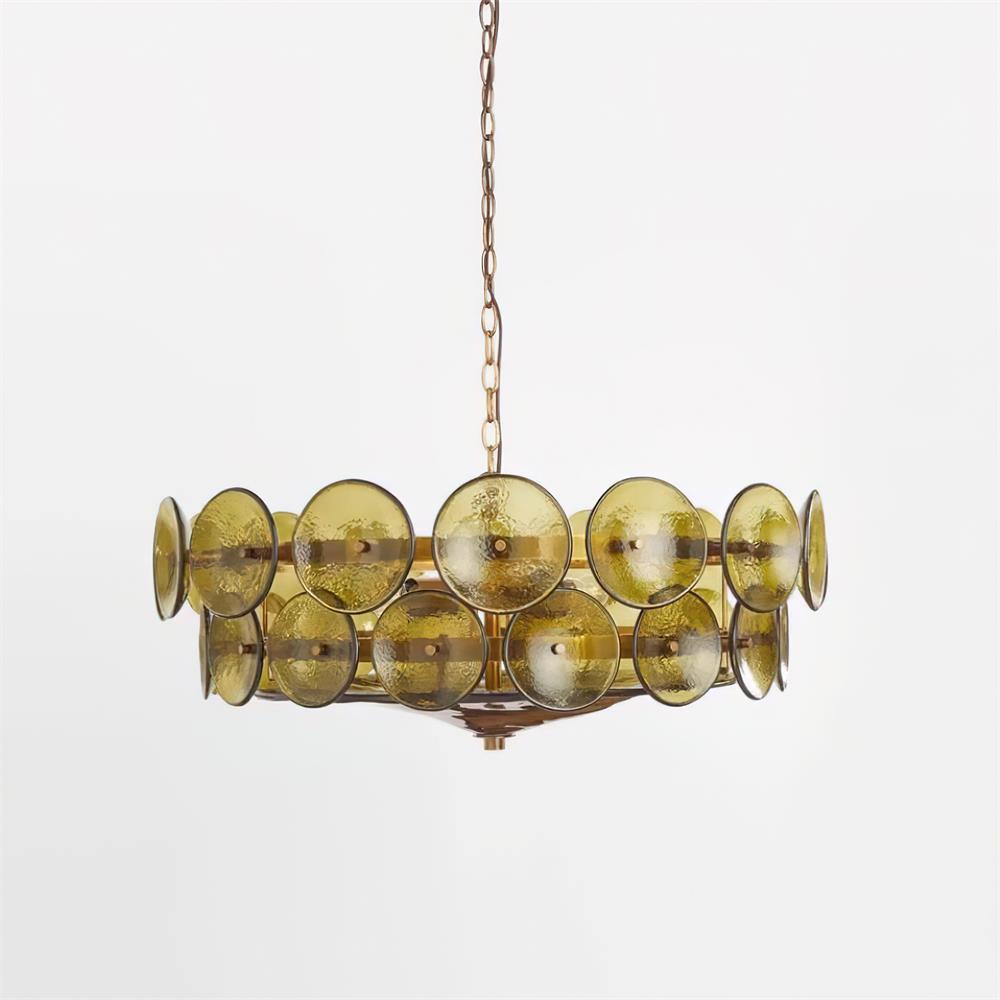 Ventilo Amber Glass Chandelier-Neutral Decor