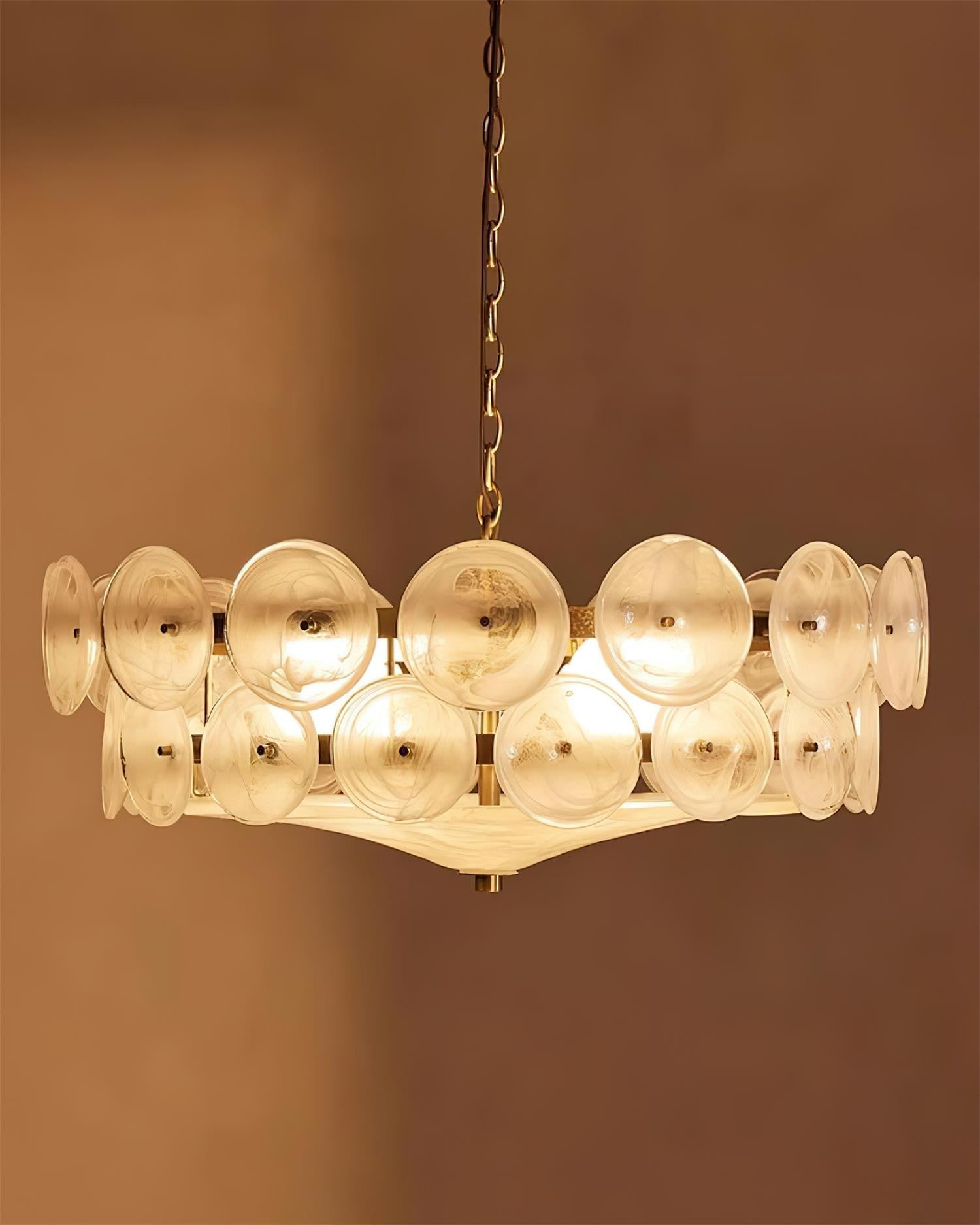 Ventilo Amber Glass Chandelier-Neutral Decor