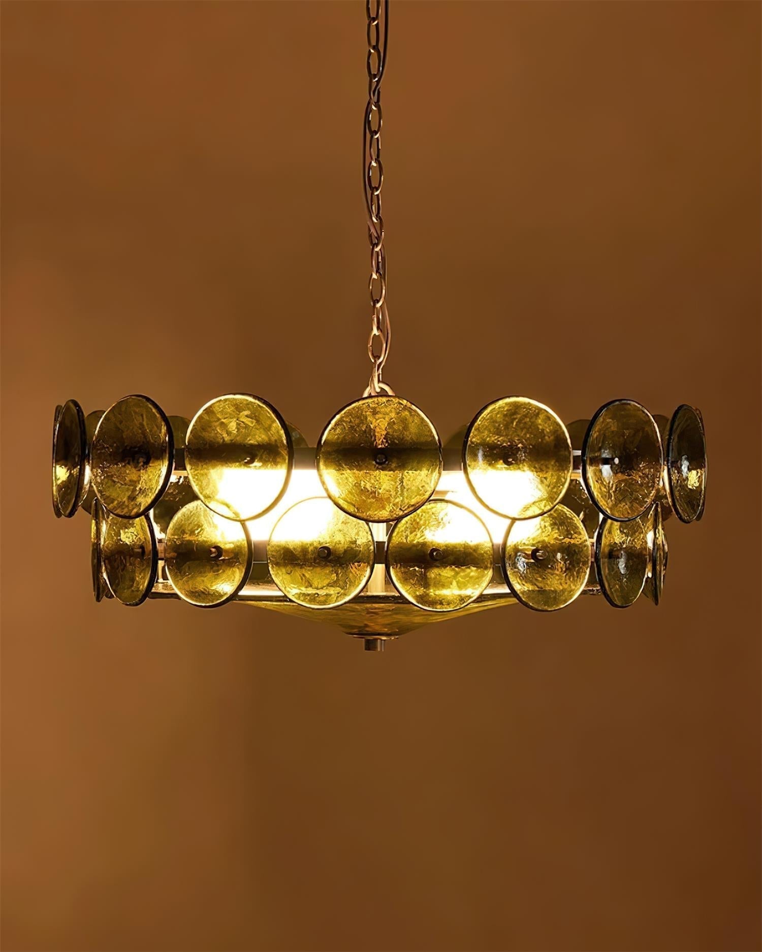 Ventilo Amber Glass Chandelier-Neutral Decor