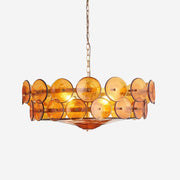 Ventilo Amber Glass Chandelier-Neutral Decor