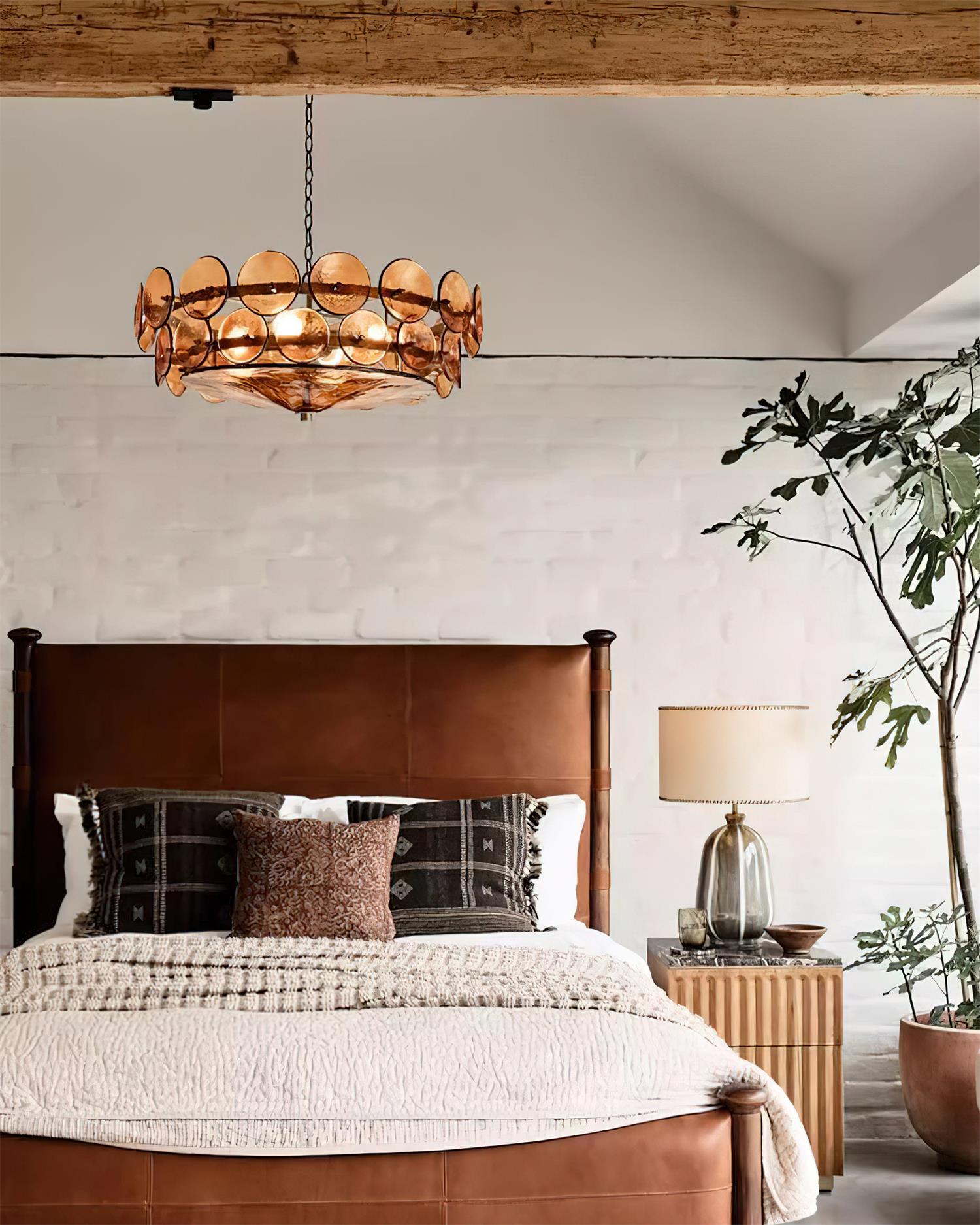 Ventilo Amber Glass Chandelier-Neutral Decor