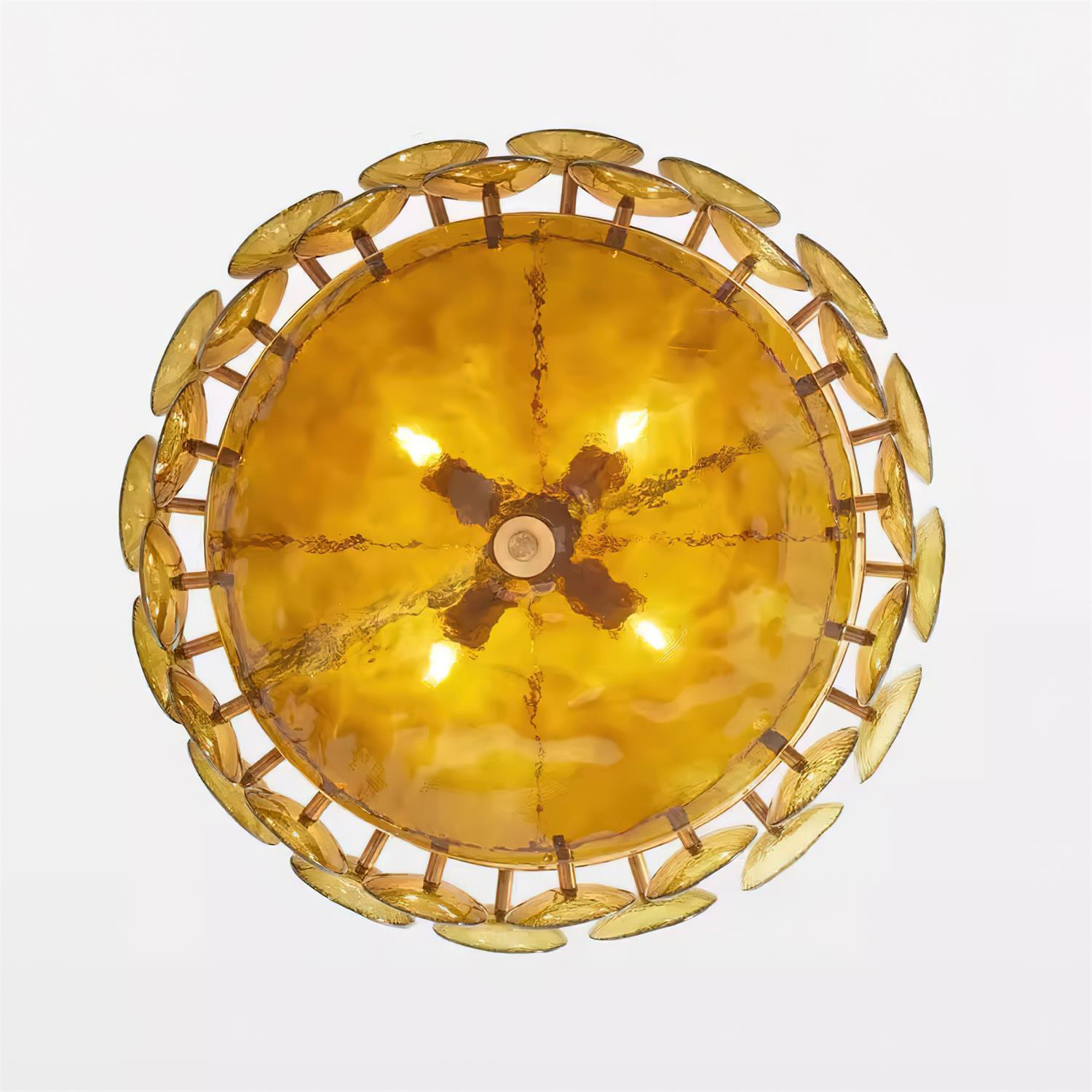 Ventilo Amber Glass Chandelier-Neutral Decor