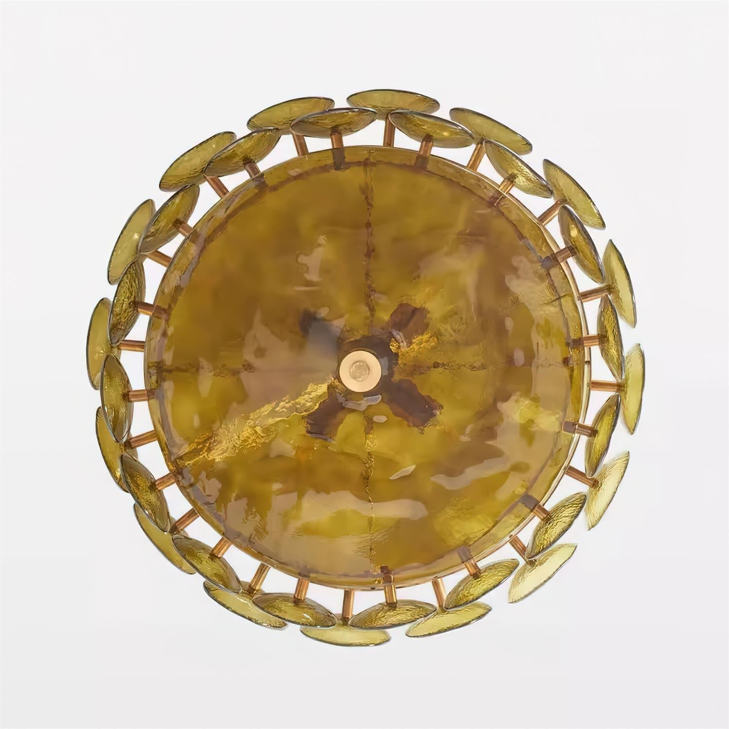 Ventilo Amber Glass Chandelier-Neutral Decor