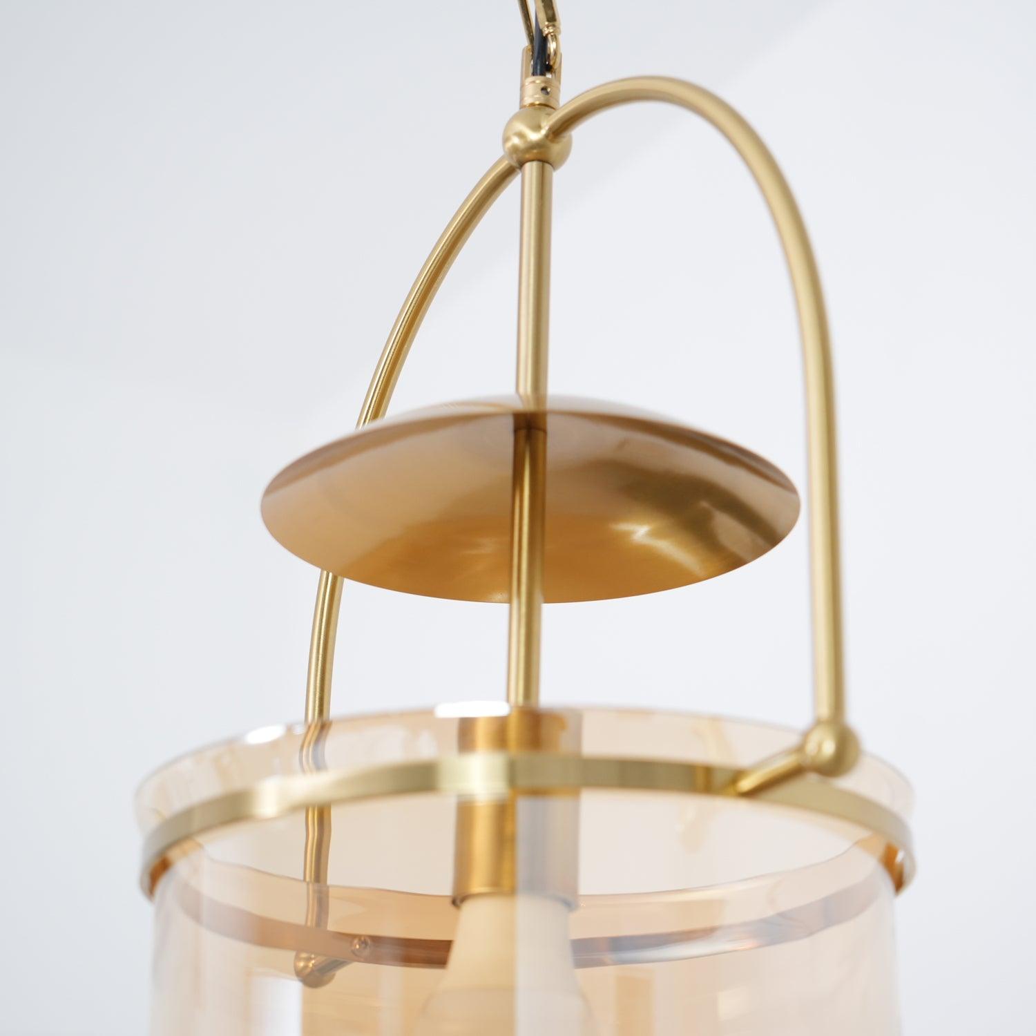 Lustra Pendant Lamp Glass Brass Vintage for Living Room-Neutral Decor