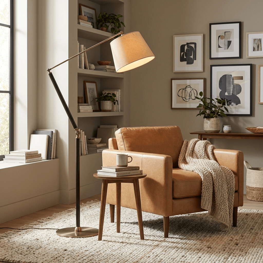 Lorian Adjustable Floor Lamp-Neutral Decor