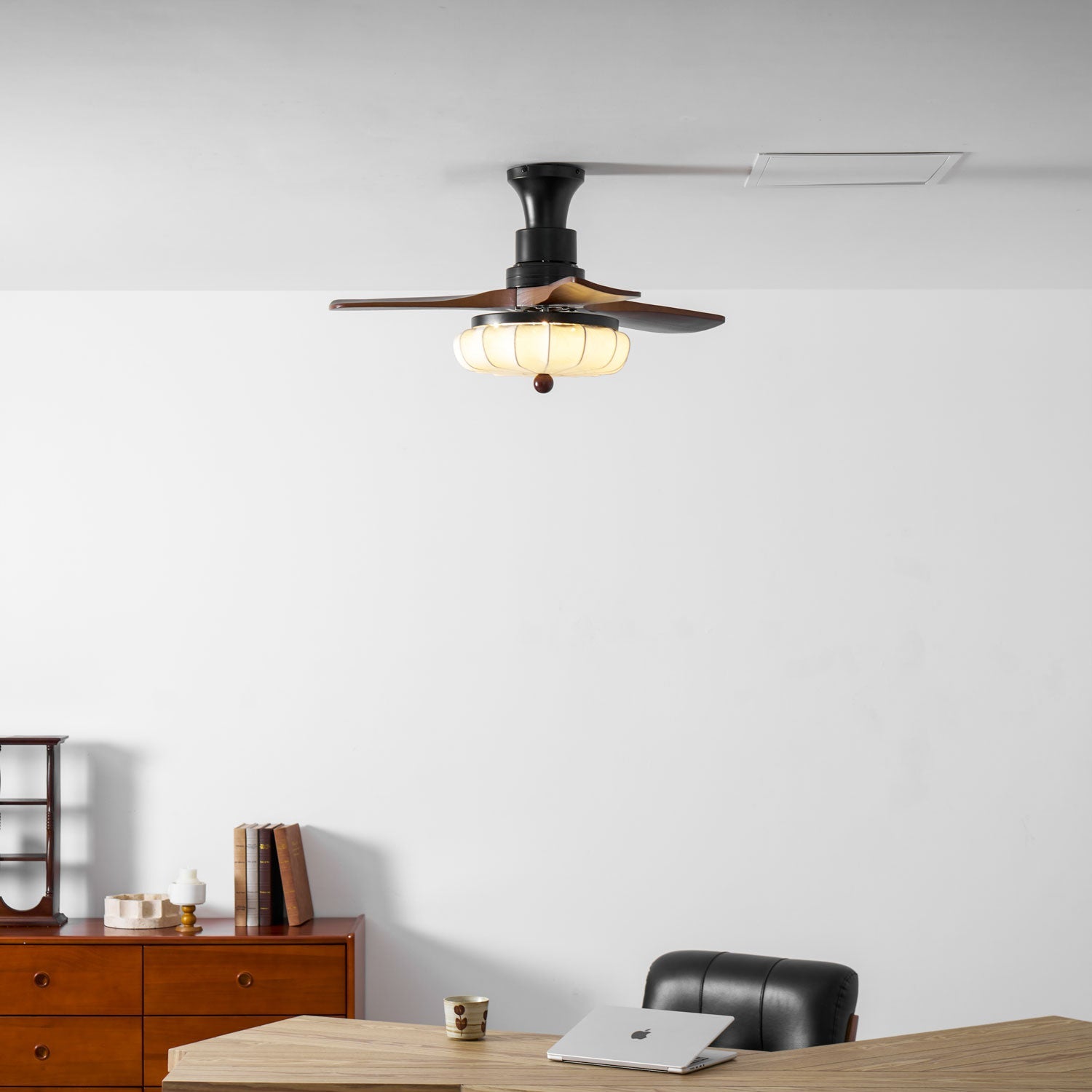Lotus Bloom Ceiling Fan Light-Neutral Decor