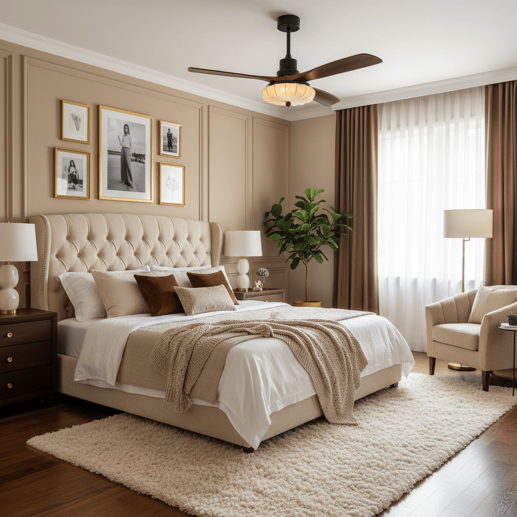 Lotus Bloom Ceiling Fan Light-Neutral Decor