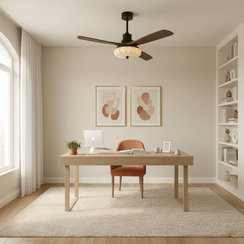 Lotus Bloom Ceiling Fan Light-Neutral Decor