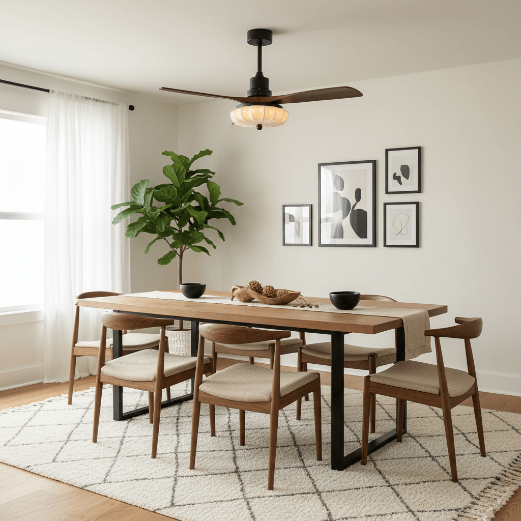 Lotus Bloom Ceiling Fan Light-Neutral Decor