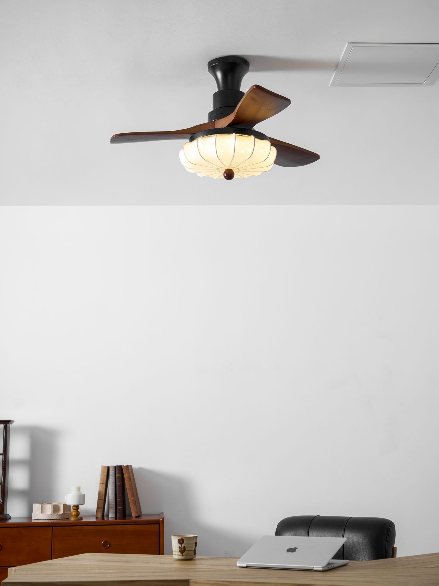 Lotus Bloom Ceiling Fan Light-Neutral Decor