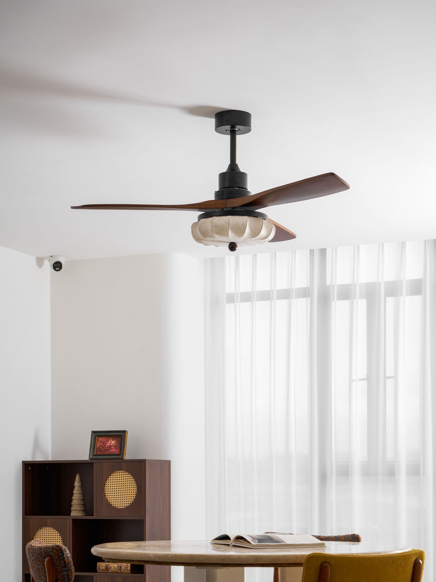 Lotus Bloom Ceiling Fan Light-Neutral Decor