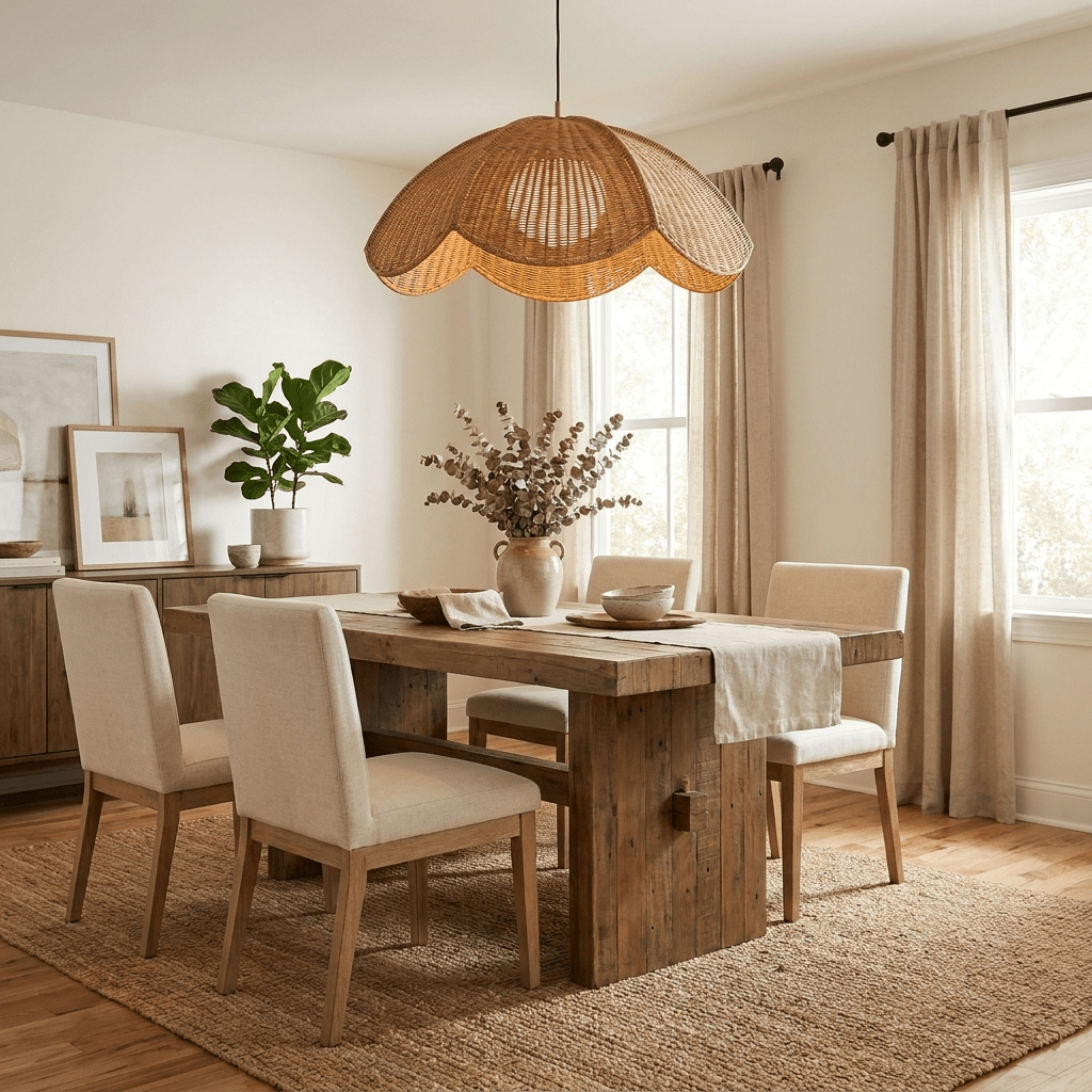 Vernwick Woven Rattan Pendant Lamp
