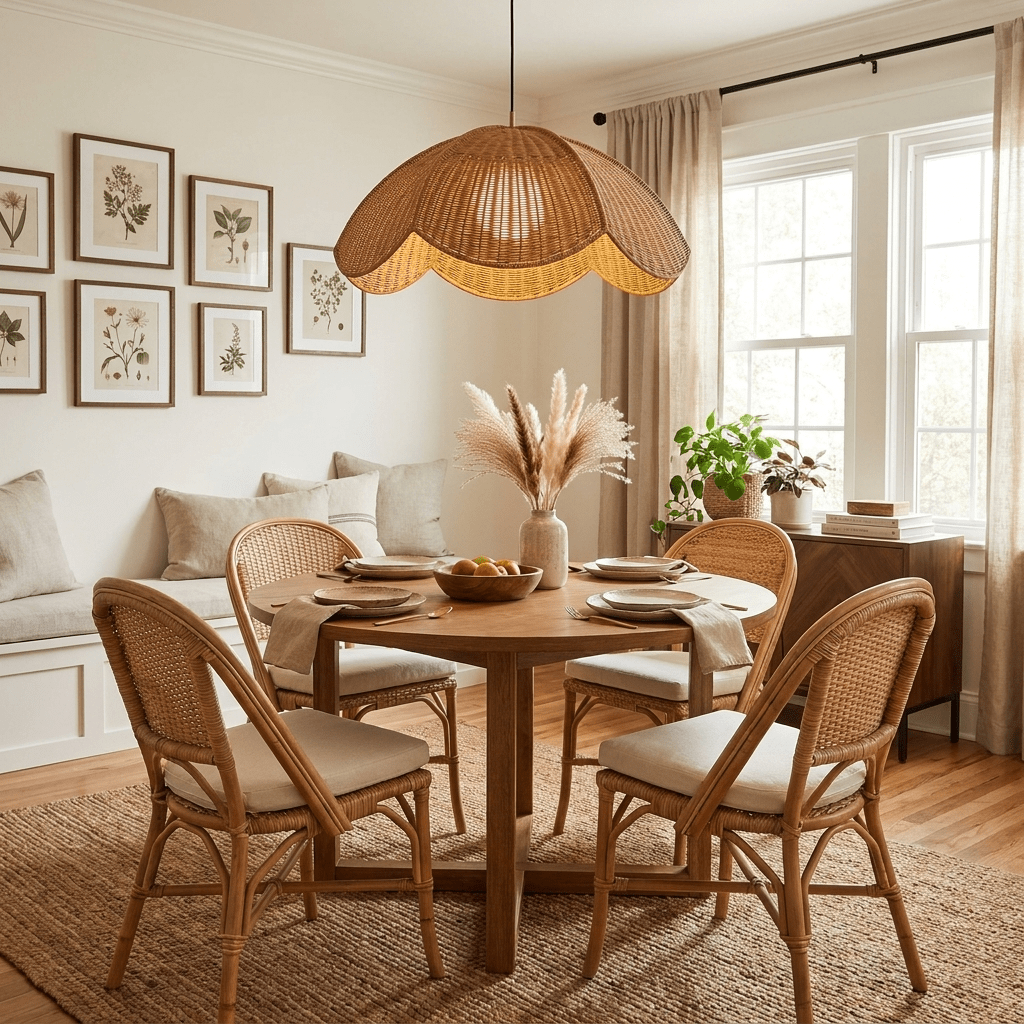 Vernwick Woven Rattan Pendant Lamp