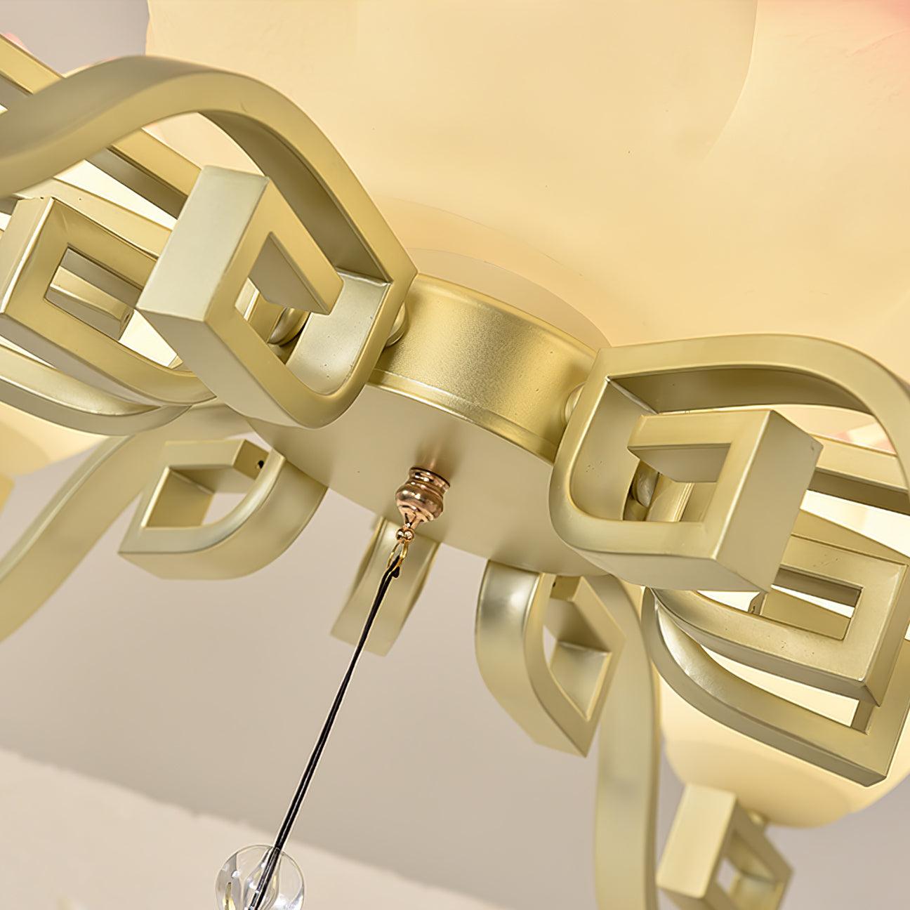 Baya Oriental Resin Chandelier-Neutral Decor