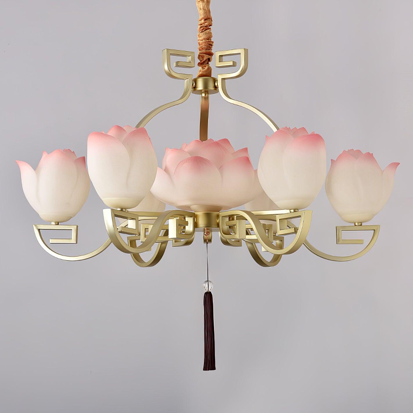 Baya Oriental Resin Chandelier-Neutral Decor