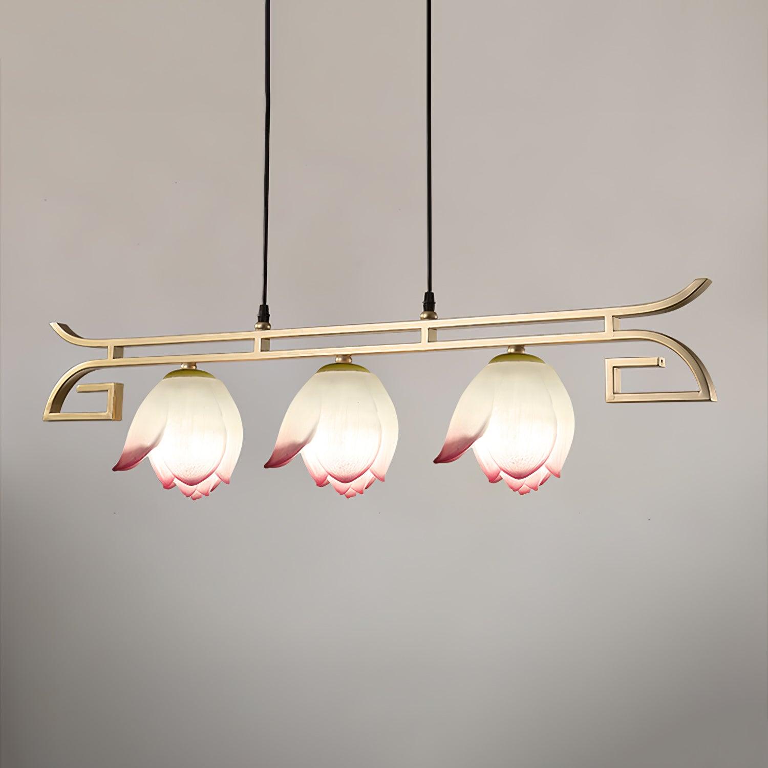 Baya Oriental Resin Chandelier-Neutral Decor