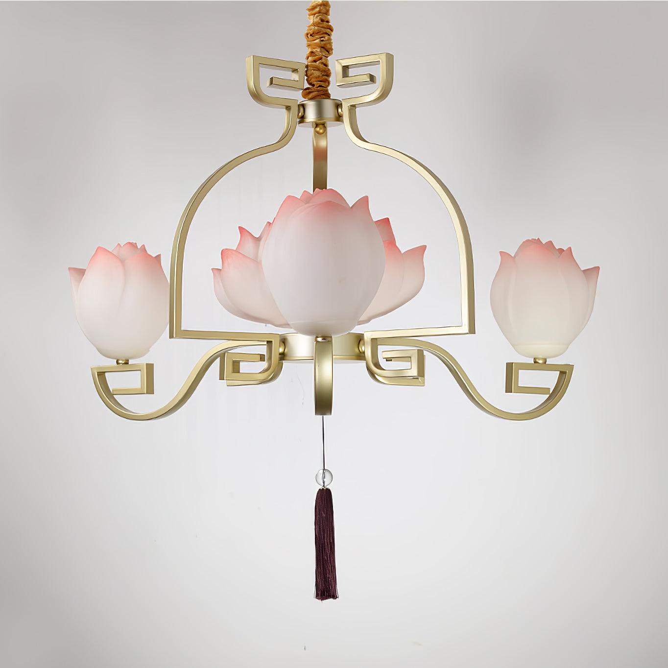 Baya Oriental Resin Chandelier-Neutral Decor