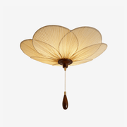 Lotus Bloom Pleated Ceiling Light-Neutral Decor