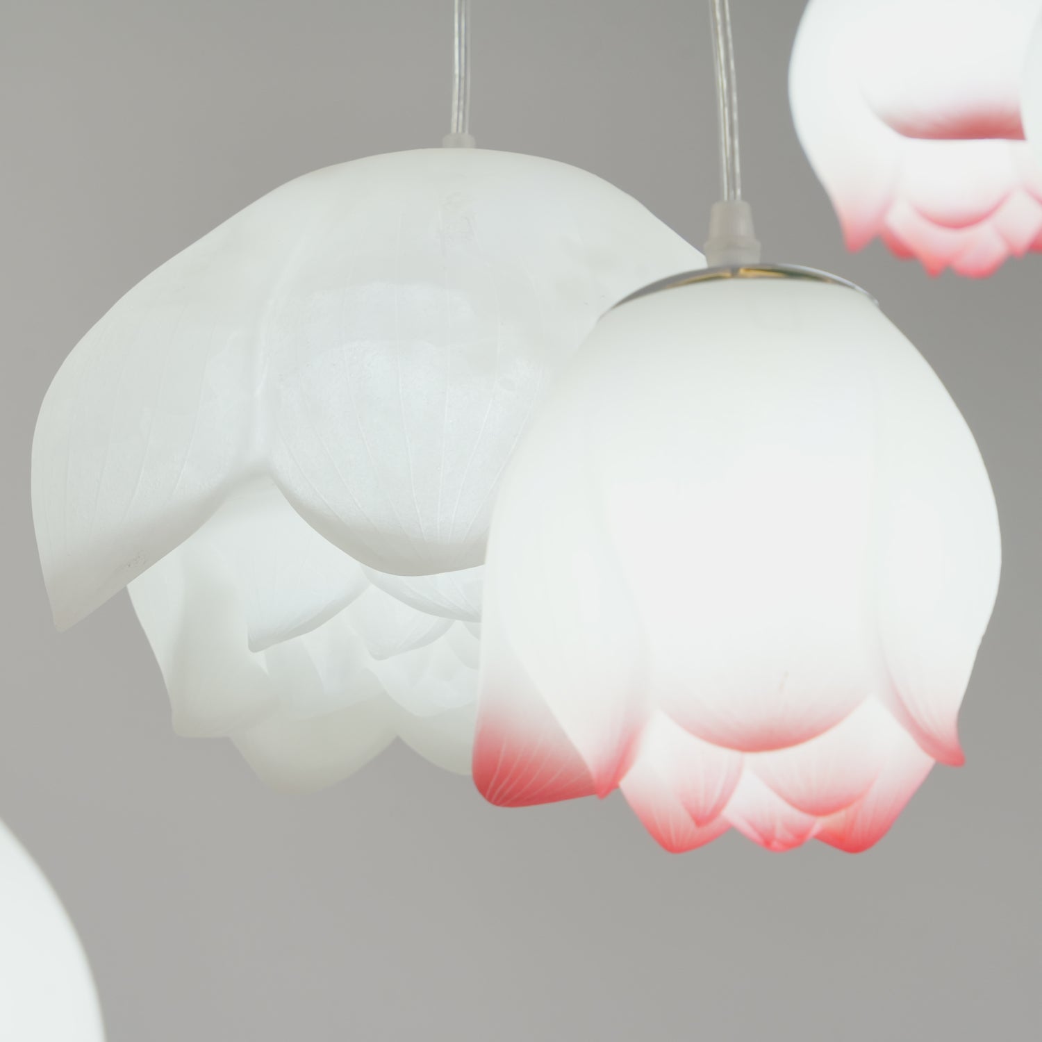 Cirvel Chandelier Lotus Floral Pendant Pink White 7-Light-Neutral Decor