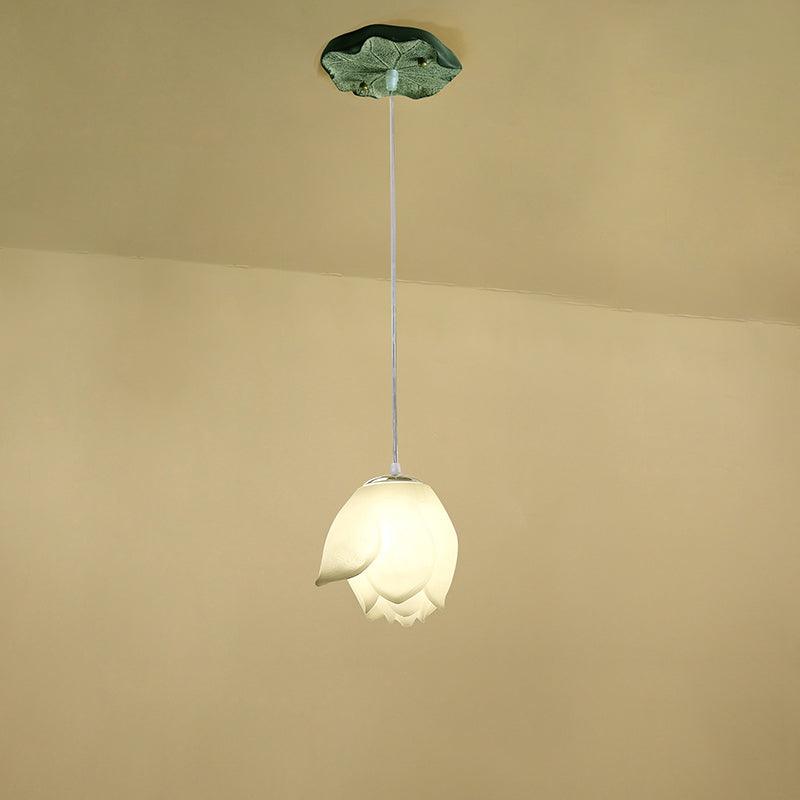 Cirvel Chandelier Lotus Floral Pendant Pink White 7-Light-Neutral Decor