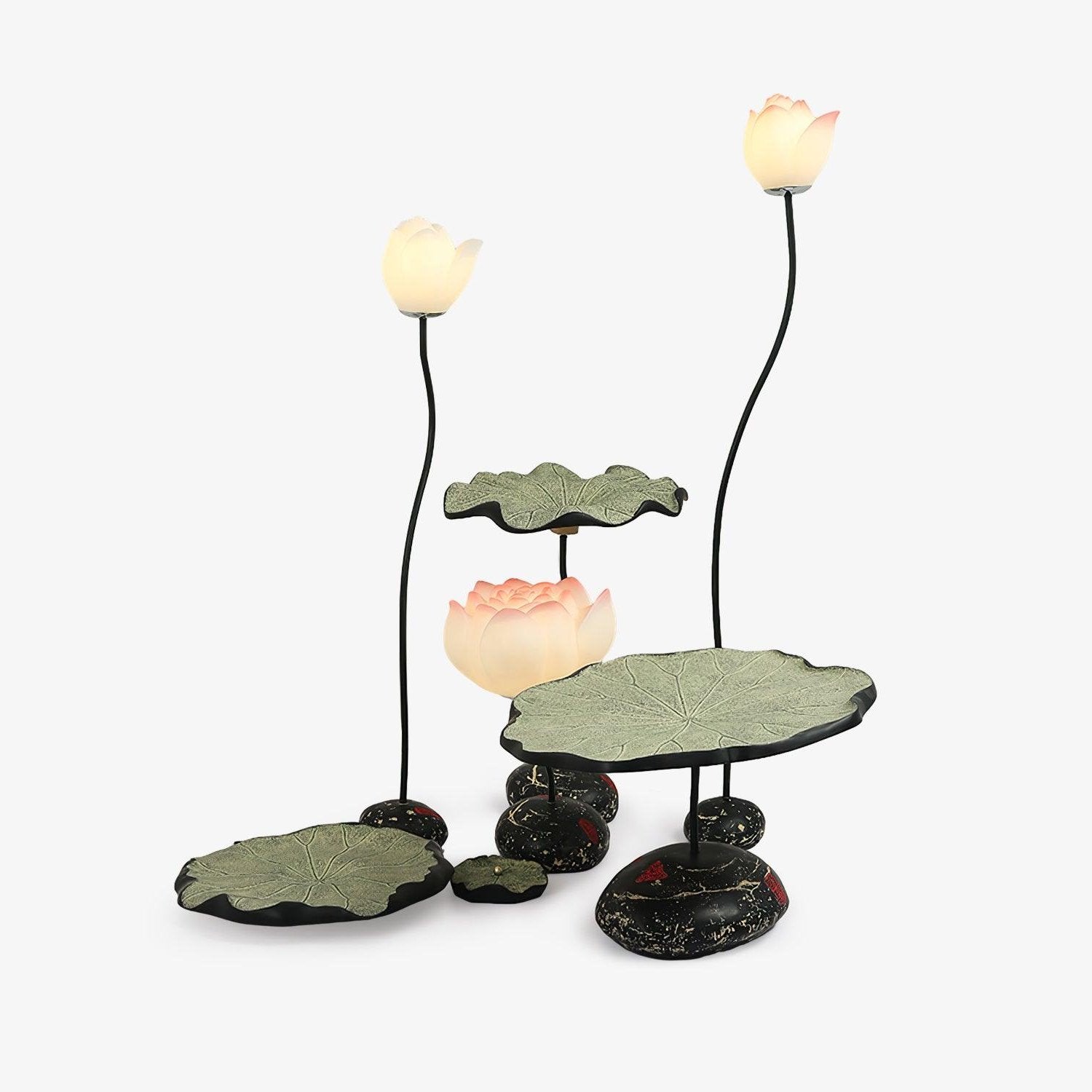 Arixen Elegant Lotus Floor Lamp-Neutral Decor