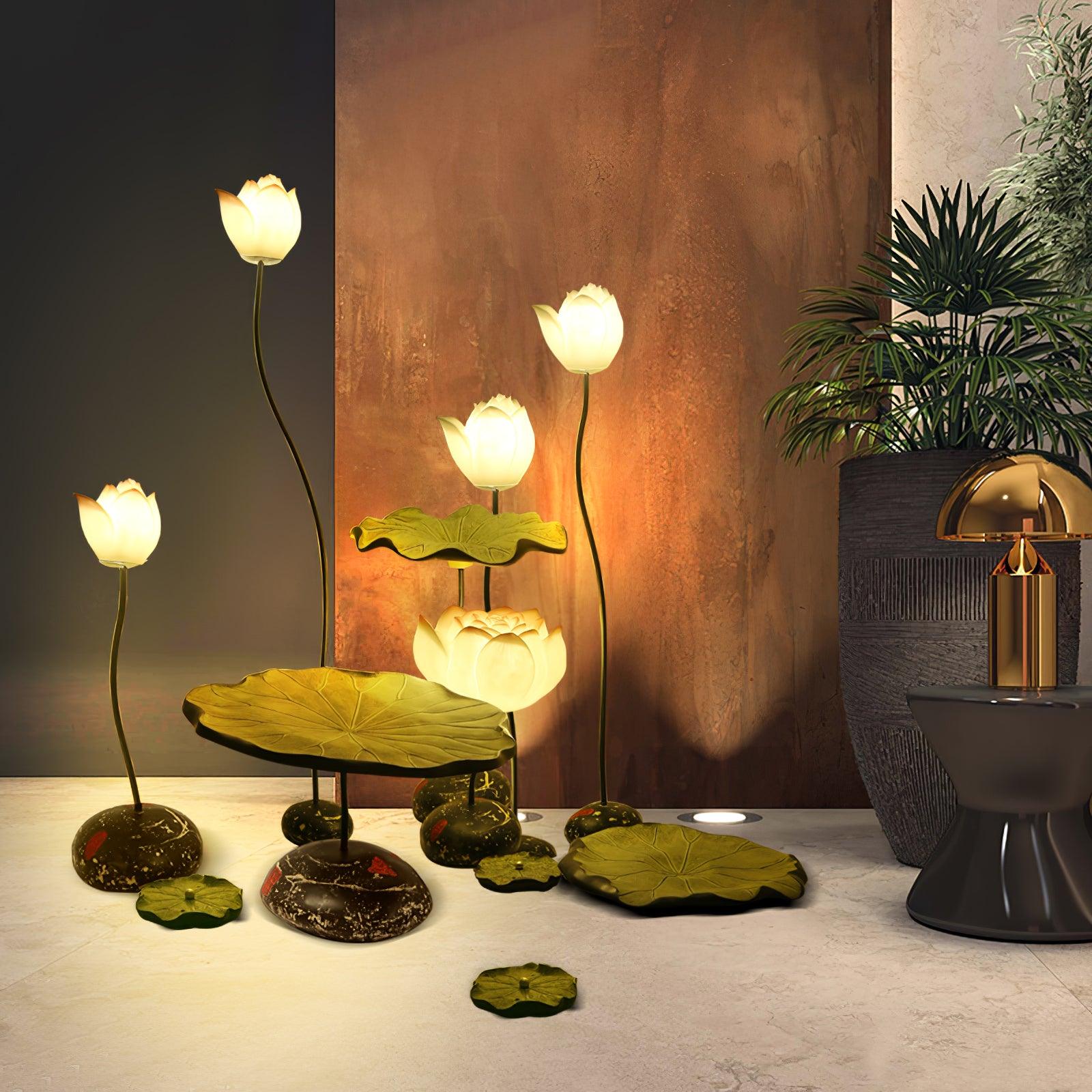 Arixen Elegant Lotus Floor Lamp-Neutral Decor