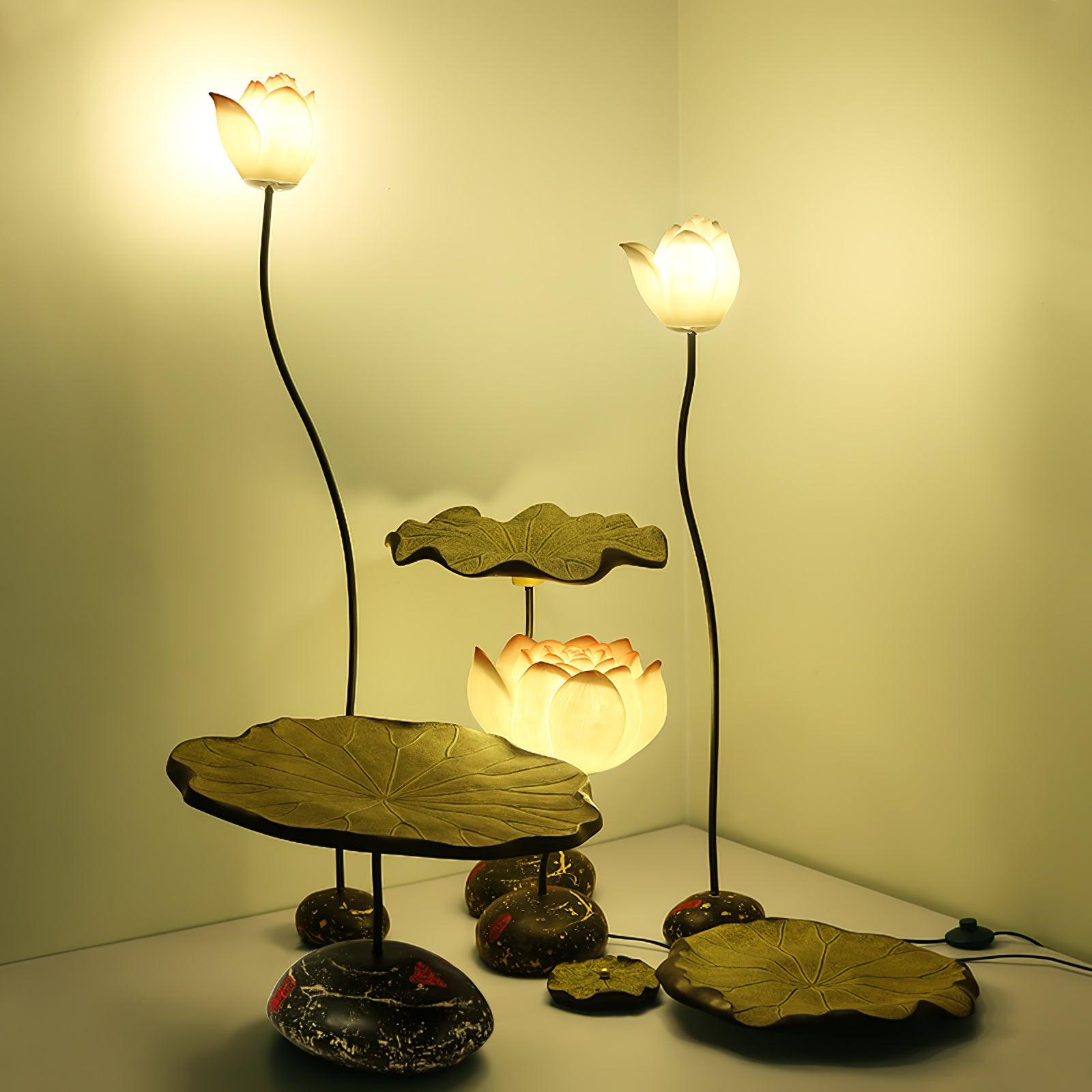 Arixen Elegant Lotus Floor Lamp-Neutral Decor