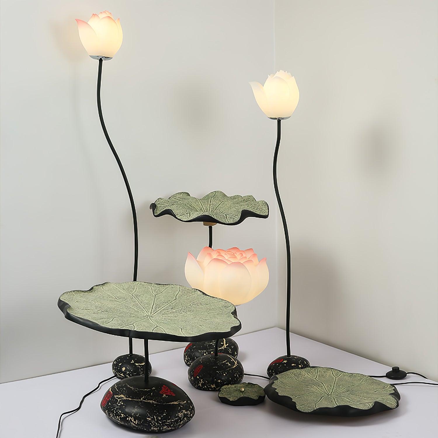 Arixen Elegant Lotus Floor Lamp-Neutral Decor