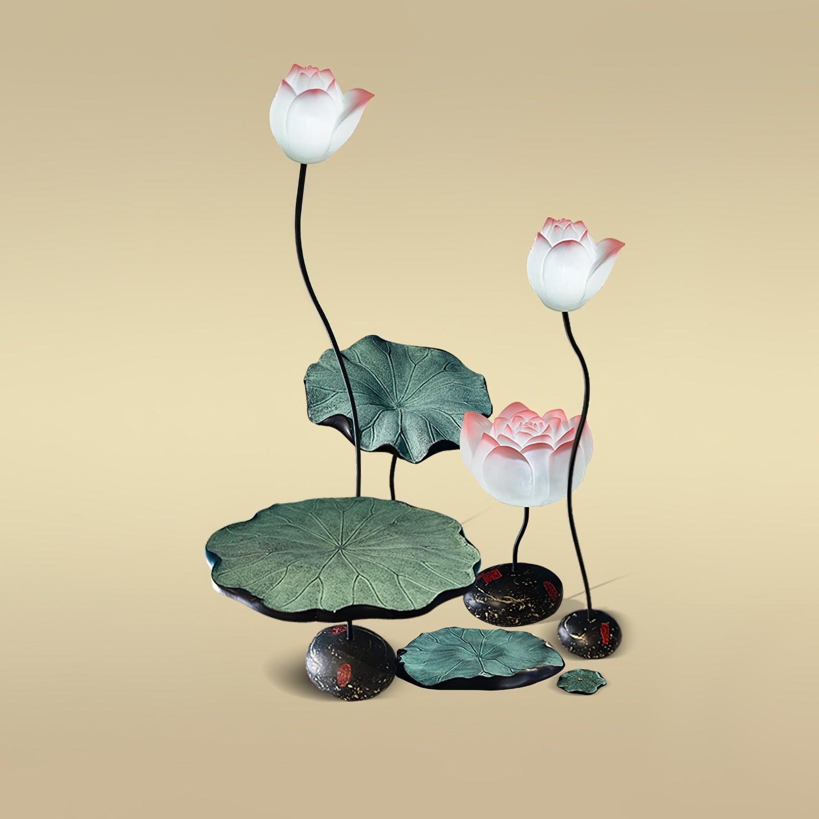 Arixen Elegant Lotus Floor Lamp-Neutral Decor