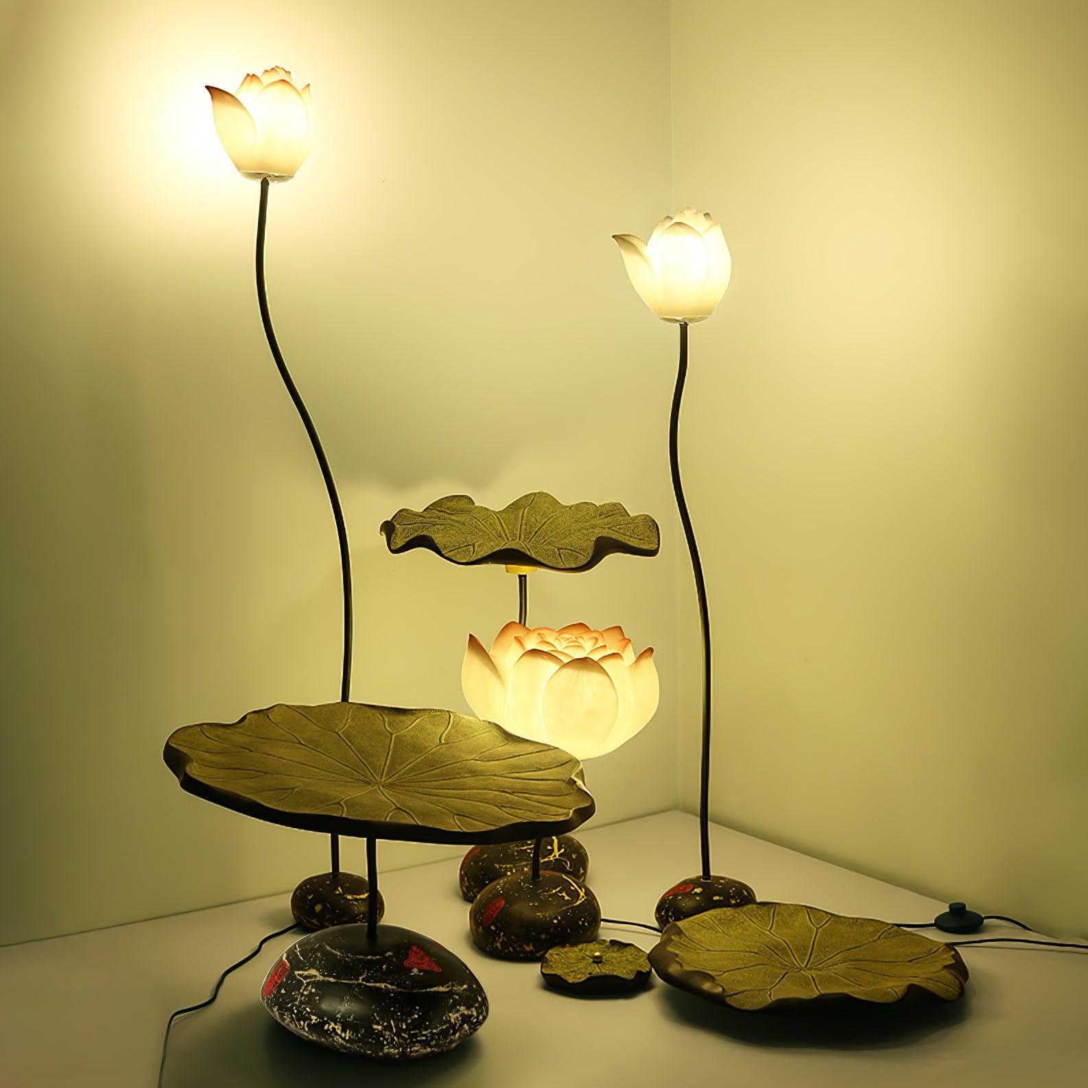 Arixen Elegant Lotus Floor Lamp-Neutral Decor