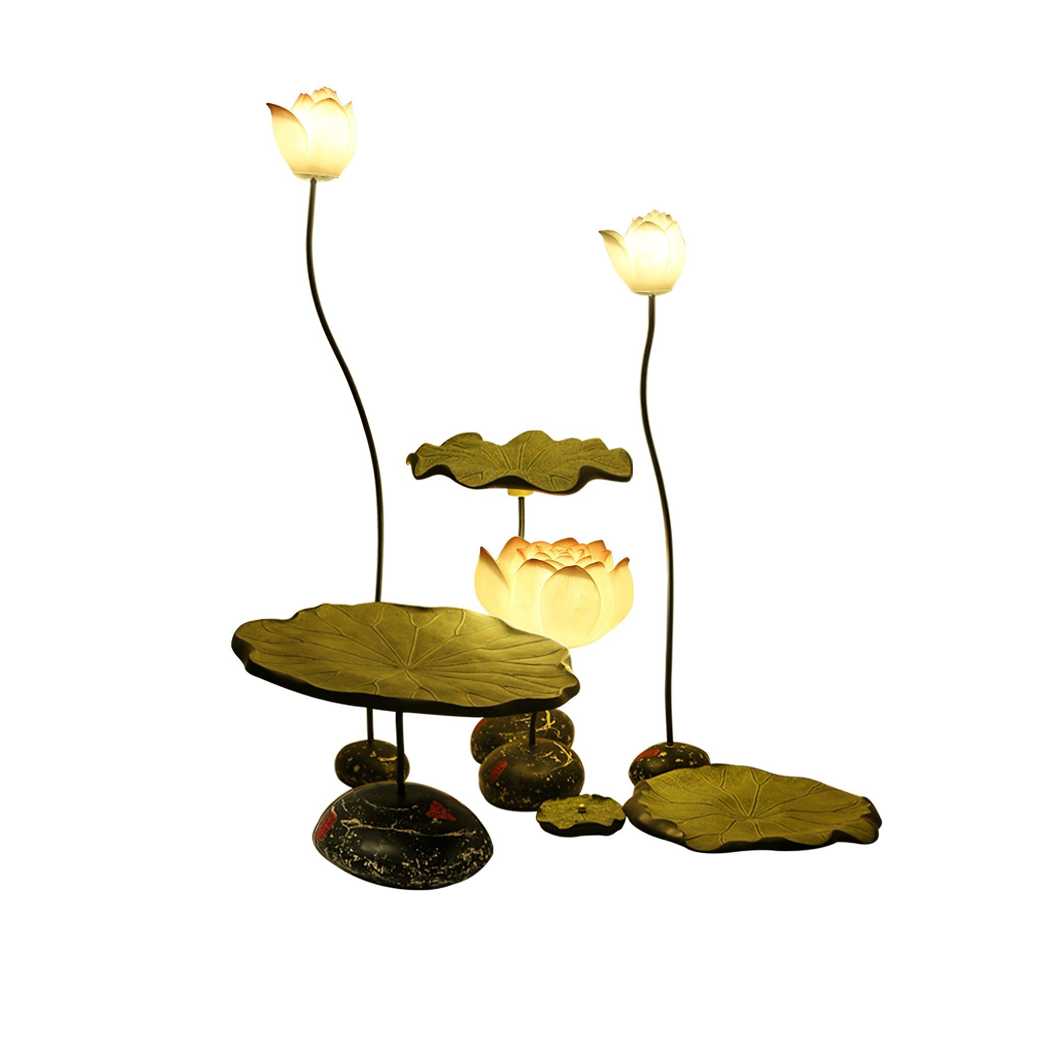 Arixen Elegant Lotus Floor Lamp-Neutral Decor