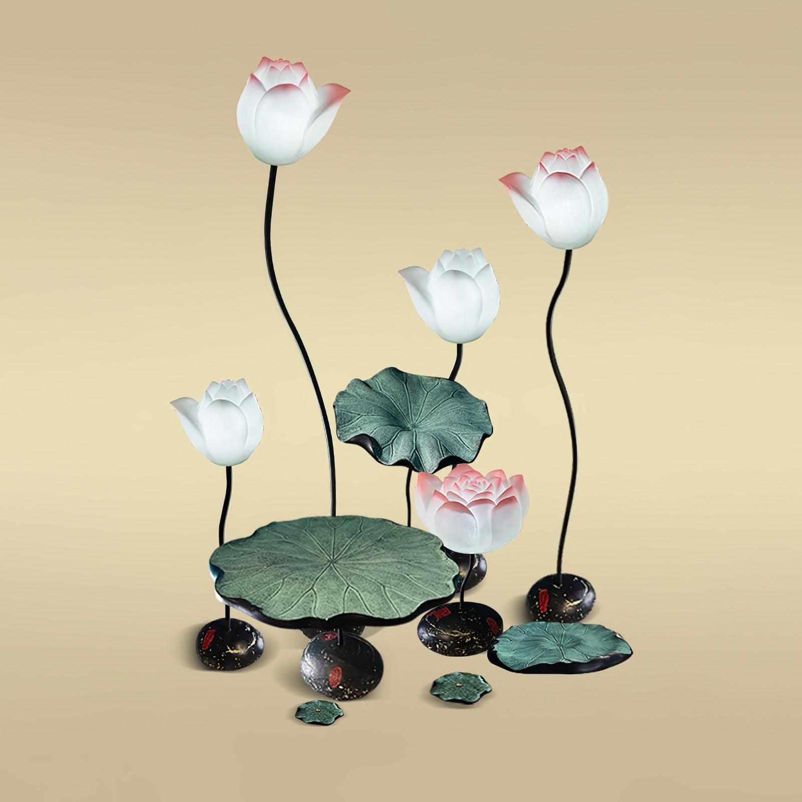 Arixen Elegant Lotus Floor Lamp-Neutral Decor
