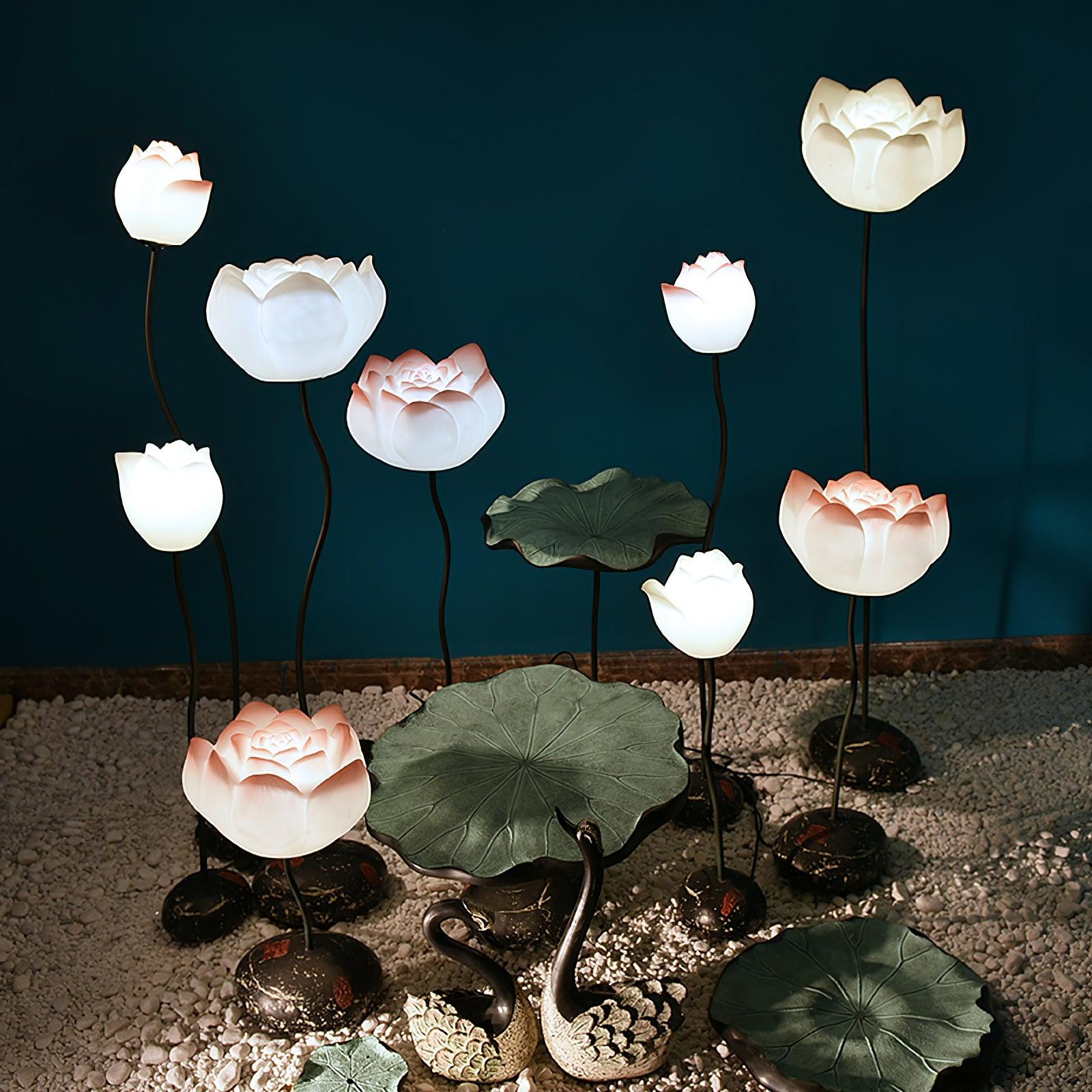 Arixen Elegant Lotus Floor Lamp-Neutral Decor