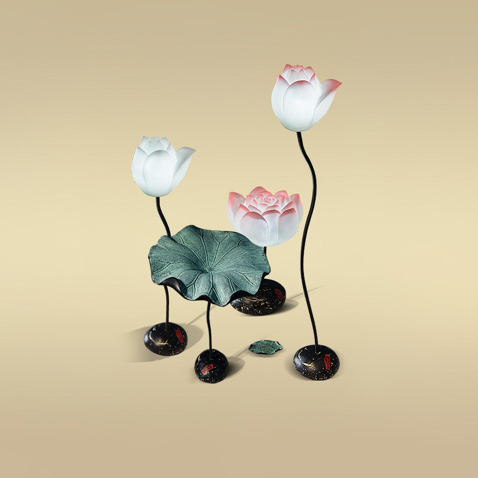 Arixen Elegant Lotus Floor Lamp-Neutral Decor