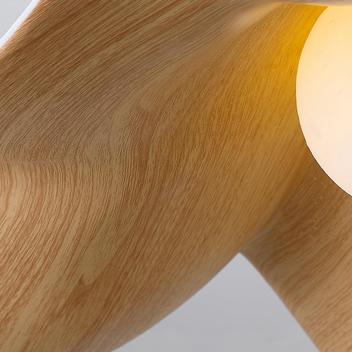 Belenor Ceiling Lamp Lotus Leaf with Wood and White Finish-Neutral Decor