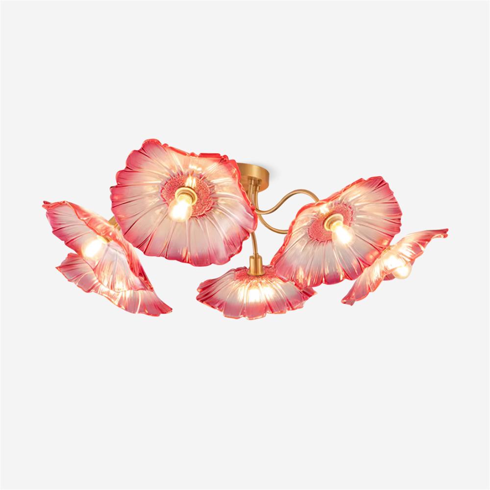 Solara Ceiling Lamp Leaf Glass with Brass Elegant-Neutral Decor