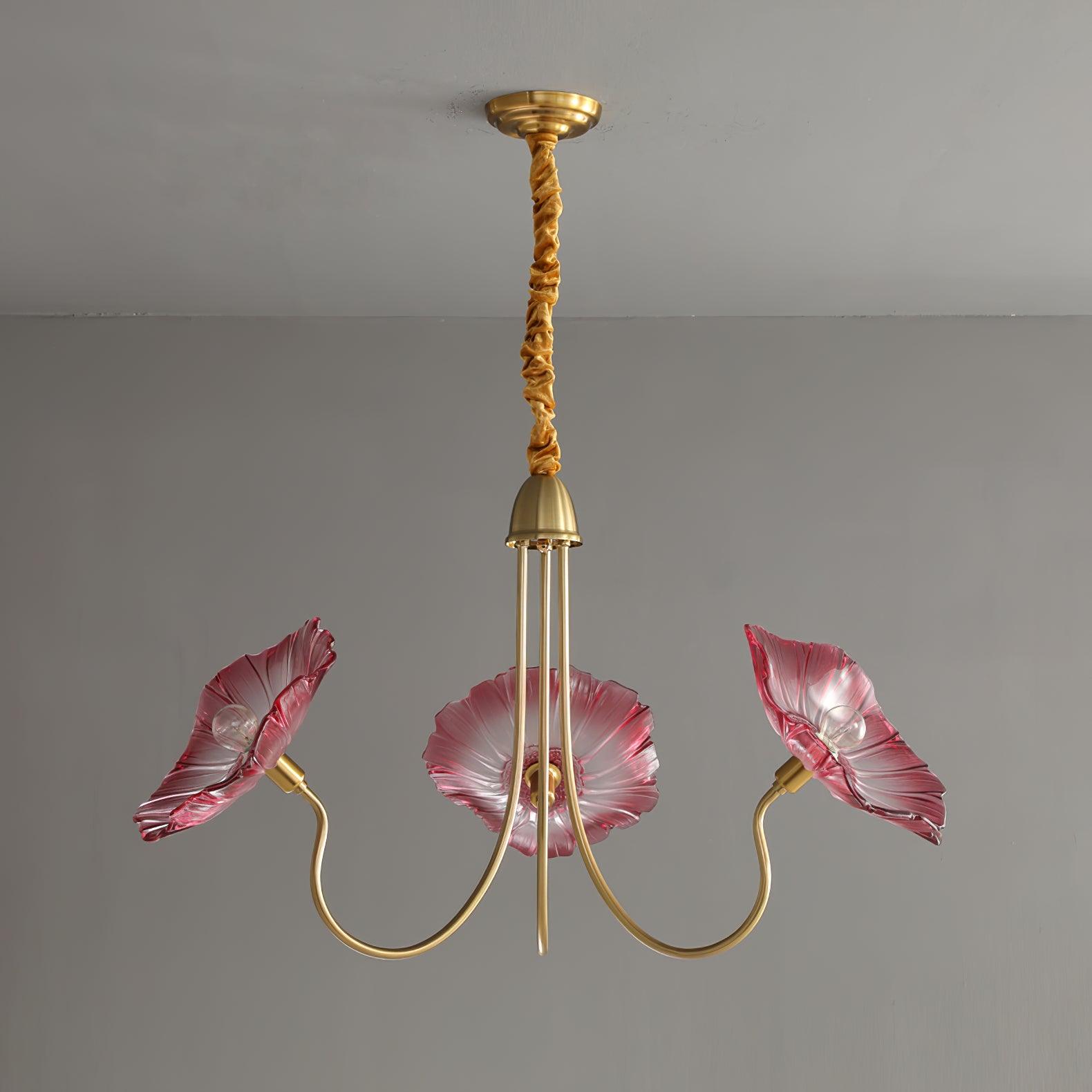 Lustra Chandelier Lotus Leaf Glass-Neutral Decor