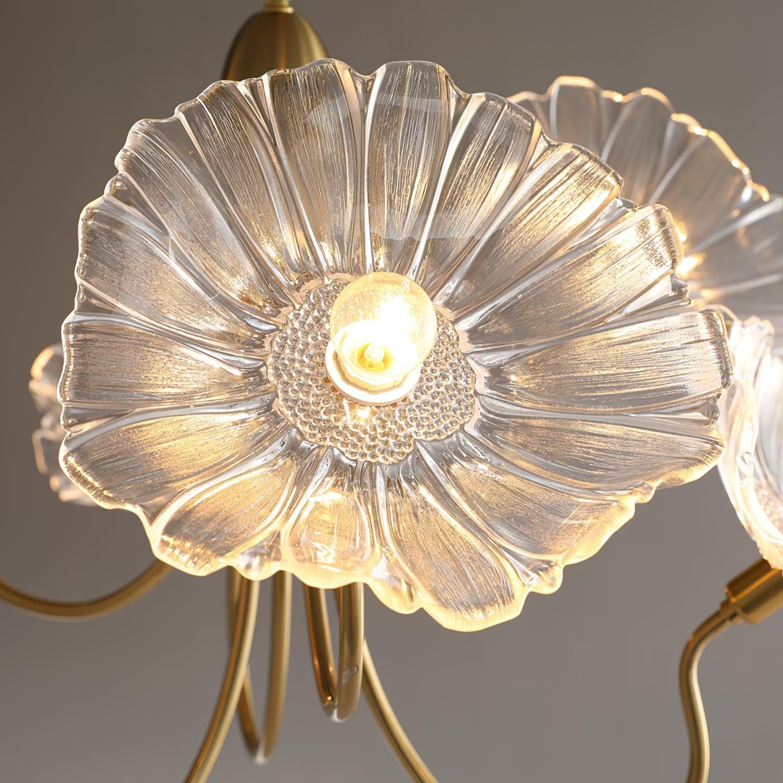 Lustra Chandelier Lotus Leaf Glass-Neutral Decor