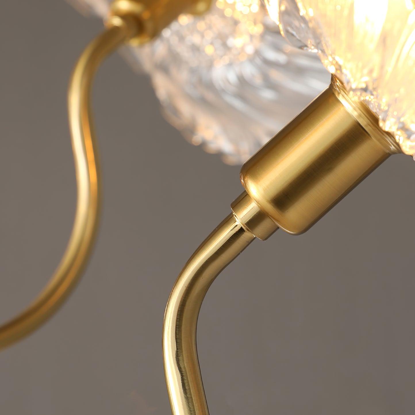 Lustra Chandelier Lotus Leaf Glass-Neutral Decor