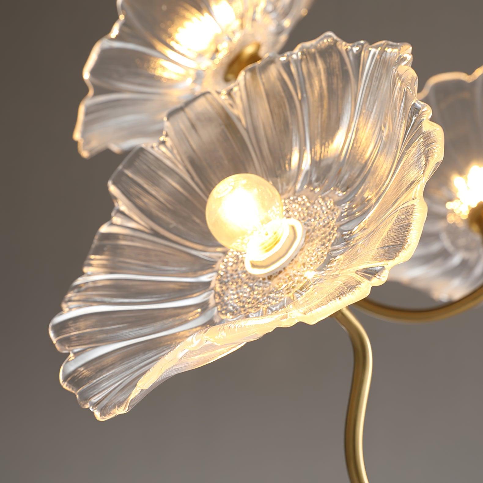 Lustra Chandelier Lotus Leaf Glass-Neutral Decor