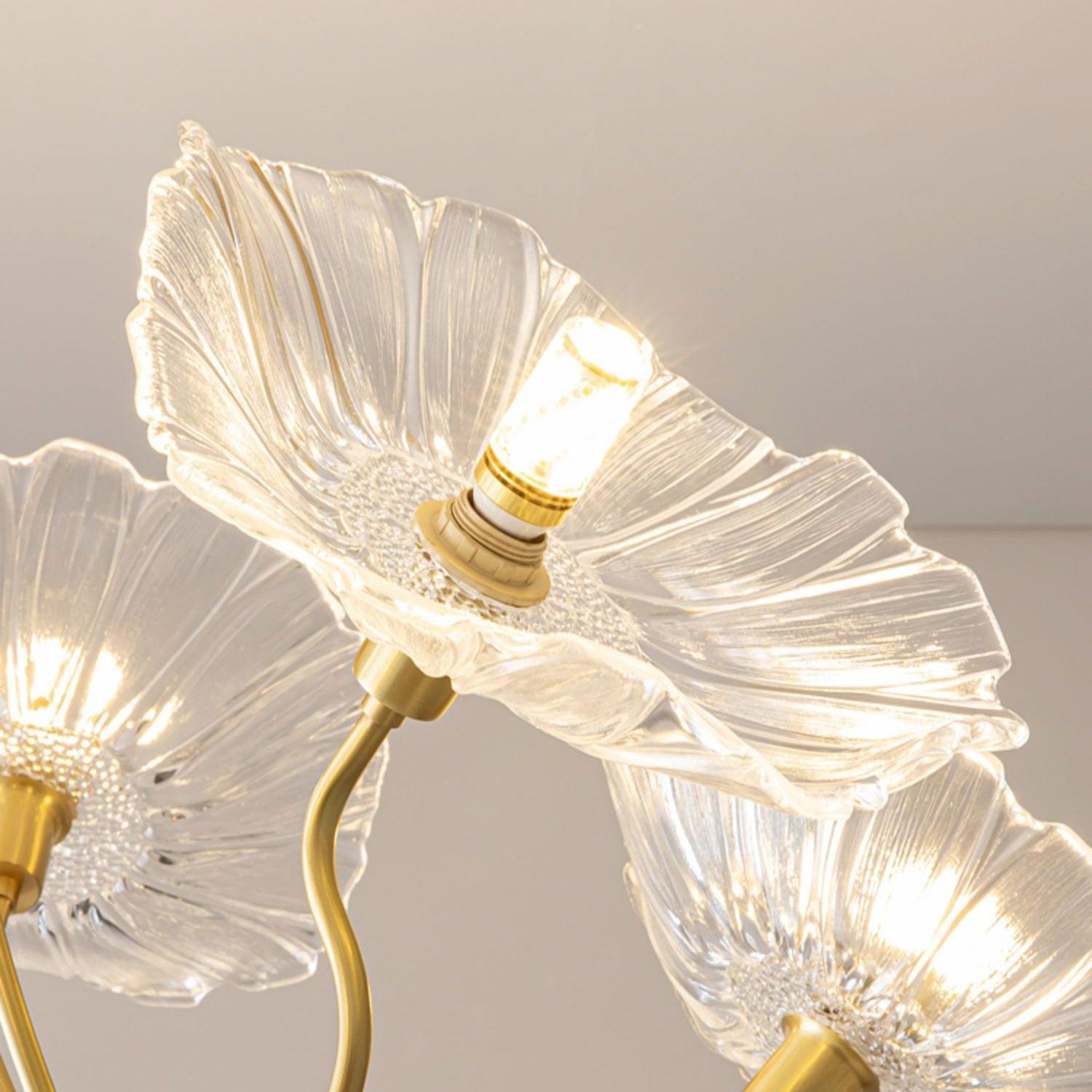 Lustra Chandelier Lotus Leaf Glass-Neutral Decor