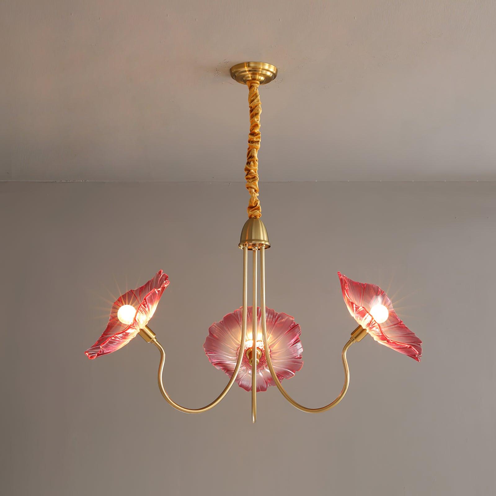 Lustra Chandelier Lotus Leaf Glass-Neutral Decor