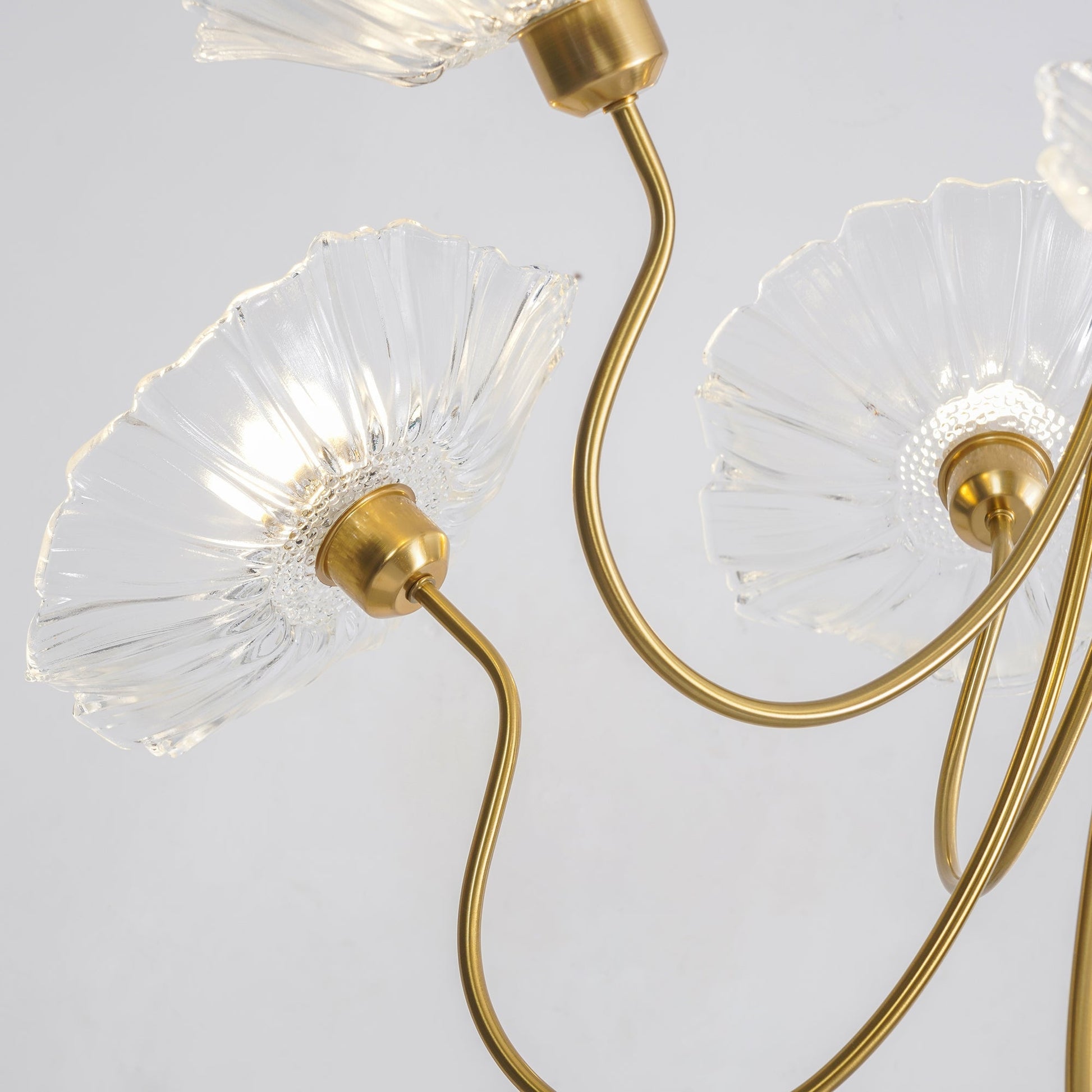 Lustra Chandelier Lotus Leaf Glass-Neutral Decor