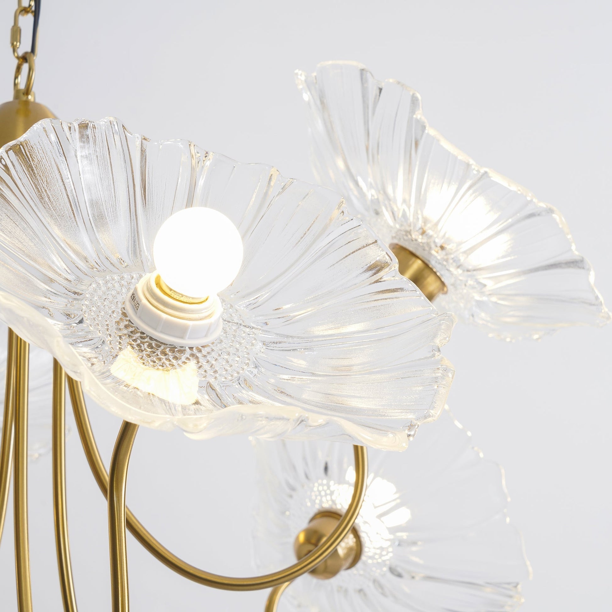 Lustra Chandelier Lotus Leaf Glass-Neutral Decor