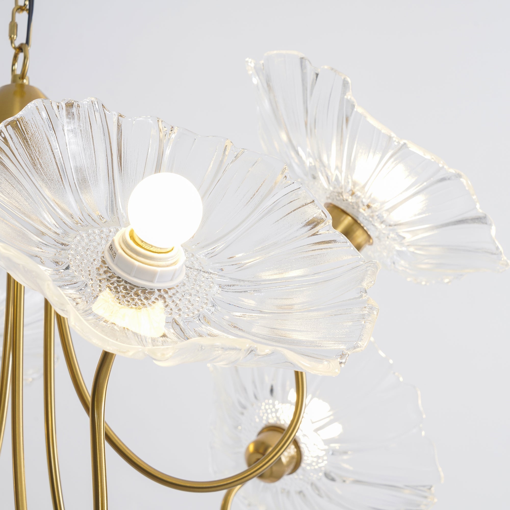 Lustra Chandelier Lotus Leaf Glass-Neutral Decor